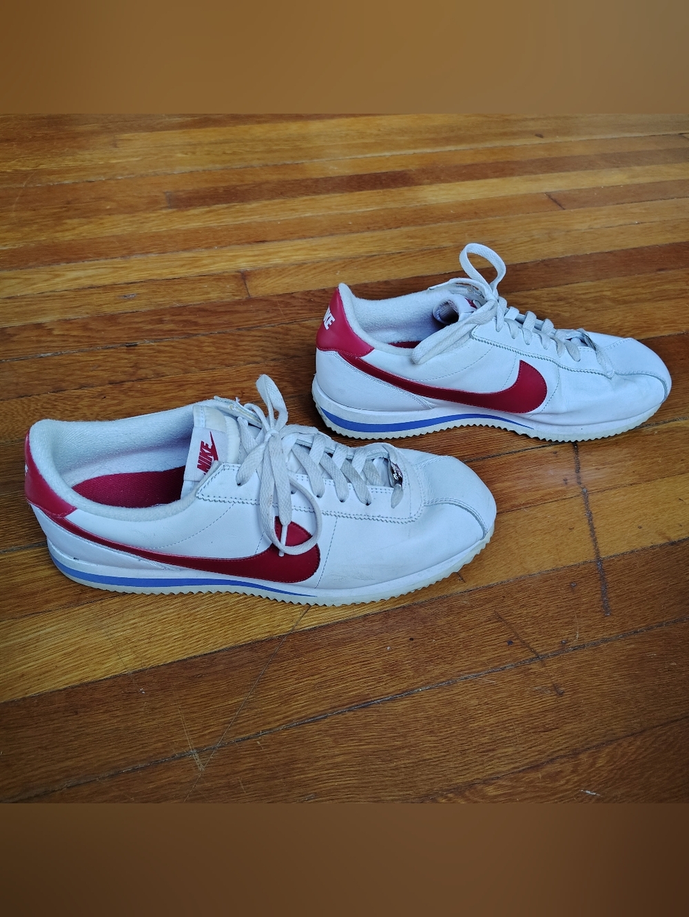 Nike Cortez 72 Leather OG Forrest Gump 2018 White Red Blue Men's 12 Sneakers
